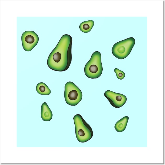 Avocado Pattern Wall Art by oceanegp